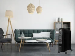 Adler Zilan 9 Rippen Öl Radiator 2.500 Watt | Integrierter Heizlüfter | Elektroheizung | Heizstrahler | 3 Heizstufen | 5 Ölleitungen | Thermostat -Haushaltswaren Store 008a54190a799d1f2e7e8223226f5edf