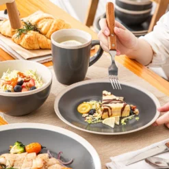 Tafelservice, Vancasso SEESAMI 16-teiliges Kombiservice Aus Steinzeug, Geschirrset Im Modernen Aussehen Für 4 Personen -Haushaltswaren Store 010e19a8da5fb1b2d989479bae757864