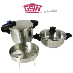 GSW Schnellkochtopf-Set „Biostar“, Edelstahl, 6-teilig -Haushaltswaren Store 014ae26bf564241d76f2b3fad62925fe
