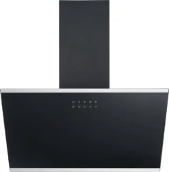 PKM Dunstabzugshaube Schräghaube Wandesse Metall Glas S23-60 ABPY 60cm Schwarz