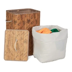 Relaxdays Wäschekorb Bambus Faltbar -Haushaltswaren Store 01b069b2a6490f5a3ca1e2ecf5e15cf7