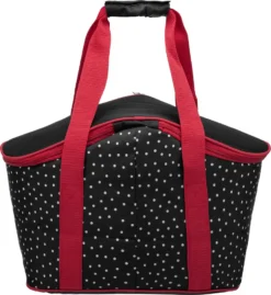Anndora Kühltasche 20 L - Schwarz Weiß Gepunktet Isoliertasche Einkaufstasche - Snövit - Schwarz-Rot -Haushaltswaren Store 026e6ab1a922b3a496ca3b42e9052d36