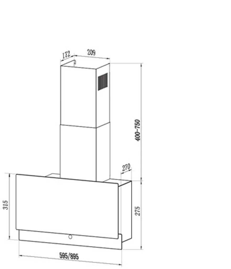 PKM Dunstabzugshaube Vertikalhaube Wandesse Kopffreihaube V1-60A+BTY 60cm Schwarz 15 PKM Dunstabzugshaube Vertikalhaube Wandesse Kopffreihaube V1-60A+BTY 60cm Schwarz – Bild 13