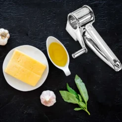 Trommelreibe Edelstahl Gemüse Käseschneider Manuelle Dreh Käsereiben Mit 3 Ersatzköpfen Kurbel 20*11*8.8cm -Haushaltswaren Store 02f415b385e1c0c349e77228df1db49a