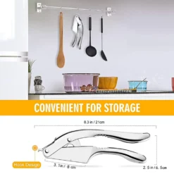 2 In1 Knoblauchpresse Knoblauchhacker Knoblauchschneider Aluminiumlegierung Küchenutensilien -Haushaltswaren Store 031ffb3e815539c58f4ee366c7702908