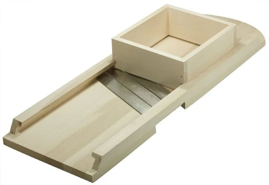 Krauthobel Hobel Holz 3 Messer + Schublade Sauerkraut Buche L55cm 3 Krauthobel Hobel Holz 3 Messer + Schublade Sauerkraut Buche L55cm