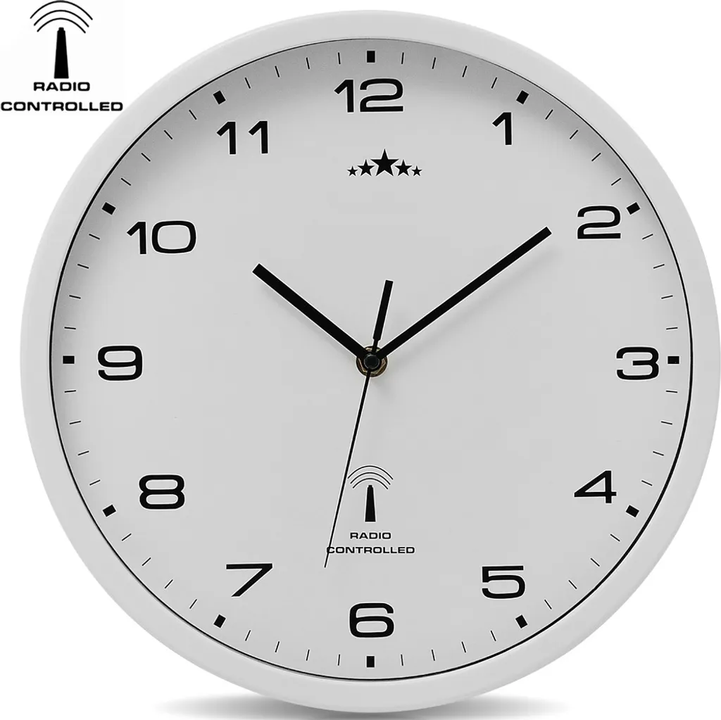 Monzana Wanduhr Funk Automatische Zeitumstellung Geräuscharm Quarzuhrwerk Analog 31 Cm Indoor Funkuhr Uhr Modern Weiß 6 Monzana Wanduhr Funk Automatische Zeitumstellung Geräuscharm Quarzuhrwerk Analog 31 Cm Indoor Funkuhr Uhr Modern Weiß – Bild 4