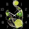 Wanduhr Alu-Dibond 30x30cm Uhr Alubild Limette Frucht Cocktail Bar Küchenuhr -Haushaltswaren Store 043801fdea635a1350517b5187df0b38