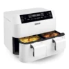 N8WERK Doppel-Heißluftfritteuse - 7,6l Heißluft Fritteuse Friteuse Fritöse XL Air Fryer Edelstahl Doppelkorb 2x 3,8L -Haushaltswaren Store 04e9c1aa76986f32cd38a434ae79bd8a