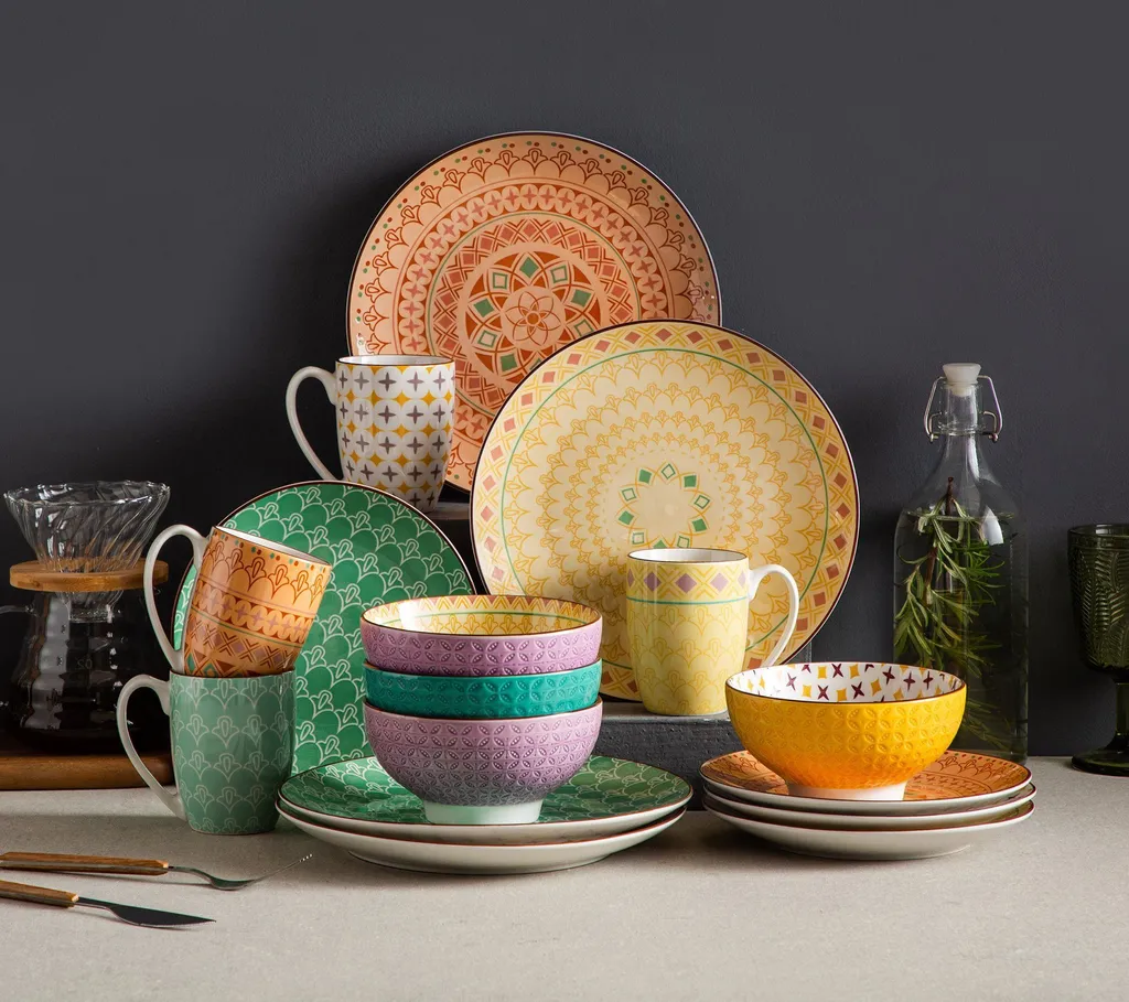 Vancasso Tafelservice Porzellan, Tulip Elegantes Geschirrset, 48 Teilig Kombiservice Mit Speiseteller, Dessertteller, Müslischalen Und Kaffeebecher Für 12 Personen 12 Vancasso Tafelservice Porzellan, Tulip Elegantes Geschirrset, 48 Teilig Kombiservice Mit Speiseteller, Dessertteller, Müslischalen Und Kaffeebecher Für 12 Personen – Bild 10