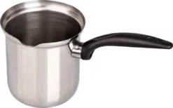 Fackelmann Kaffeetopf Ø 9 Cm, Milchtopf Aus Edelstahl, Mokkakanne Geeignet Für Ceranfelder/ Gas-/ Induktions-/ Elektroherde (Farbe: Schwarz/Silber), Menge: 1 Stück -Haushaltswaren Store 058d52ad1fb2b5a150df63a35e084b6d