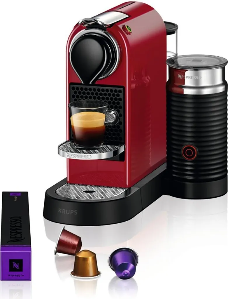 Krups XN7615.19 Nespresso Citiz & Milk Kaffeekapselmaschine (1260 Watt, Wassertankkapazität: 1l, Pumpendruck: 19 Bar) Rot 4 Krups XN7615.19 Nespresso Citiz & Milk Kaffeekapselmaschine (1260 Watt, Wassertankkapazität: 1l, Pumpendruck: 19 Bar) Rot – Bild 2