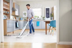 Leifheit Dampfreiniger CleanTenso Inkl. 2er Set Ersatz-Wischbezüge -Haushaltswaren Store 0766078457c7a9f2d6875347d9c71994