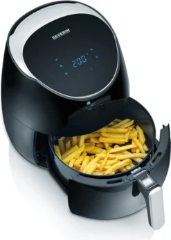 SEVERIN Heißluft-Fritteuse FR 2445 Edelstahl / Schwarz 20 SEVERIN Heißluft-Fritteuse FR 2445 Edelstahl / Schwarz -Haushaltswaren Store 07d1ca80973435eacb8ad107398d5d89