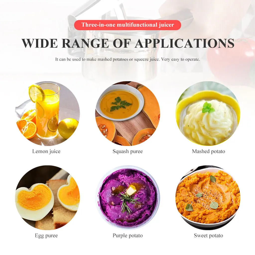 3 In 1 Edelstahl Kartoffelpresse Spätzlepresse Spaghettieispresse Mit 3 Locheinsätzen Kartoffel Ricer Masher Obstpresse Professionelle 6 3 In 1 Edelstahl Kartoffelpresse Spätzlepresse Spaghettieispresse Mit 3 Locheinsätzen Kartoffel Ricer Masher Obstpresse Professionelle – Bild 4