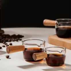 Glas Messbecher Hitzebeständiger Holzgriff Glaswaage Tasse Milchtasse Glasmessbecher 100ml -Haushaltswaren Store 08d2c9edf8908abcacc9827b45695f27