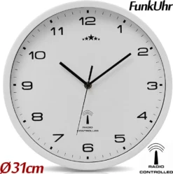Monzana Wanduhr Funk Automatische Zeitumstellung Geräuscharm Quarzuhrwerk Analog 31 Cm Indoor Funkuhr Uhr Modern Weiß 13 Monzana Wanduhr Funk Automatische Zeitumstellung Geräuscharm Quarzuhrwerk Analog 31 Cm Indoor Funkuhr Uhr Modern Weiß -Haushaltswaren Store 08d5dbd83e11e430b0b321177924c8dc