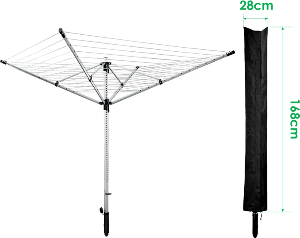 EINFEBEN Waeschespinne Wäschespinnen Schutzhuelle Mit Hochdichter Oxford PVC-Beschichtung Mit Reissverschluss & Kordelzug Wasserdichte Stoff Huelle Fuer Waeschespinne Abdeckung Extrem Wasserabweisendes 168 X 28cm Schwarz 6 EINFEBEN Waeschespinne Wäschespinnen Schutzhuelle Mit Hochdichter Oxford PVC-Beschichtung Mit Reissverschluss & Kordelzug Wasserdichte Stoff Huelle Fuer Waeschespinne Abdeckung Extrem Wasserabweisendes 168 X 28cm Schwarz – Bild 4