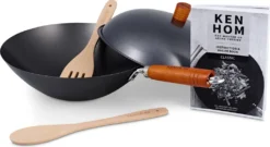 Ken Home Wokpfanne Kohlenstoffstahl Mit Holzgriff Set Mit Praktischer Antihaftbeschichtung Schwarz-braun One Size -Haushaltswaren Store 0a00364d47899334949ea18b5a223124