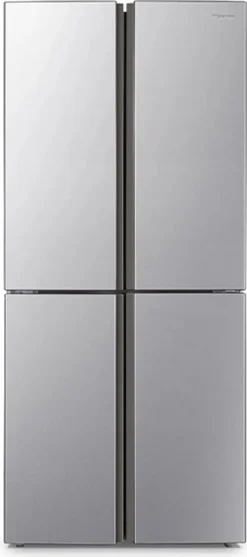 Hisense RQ515N4AC2 Cross Door Kühl-Gefrierkombination - NoFrostPlus - Multi Air Flow - SuperCool - Langlebiger Inverter - LED Display - Nettofassungsvermögen 427 L: Kühlteil 265 L / Gefrierteil 129 L - Super Cool - Edelstahl – Optik -Haushaltswaren Store 0a52e2012696bbf11eceb8935c3df5fe