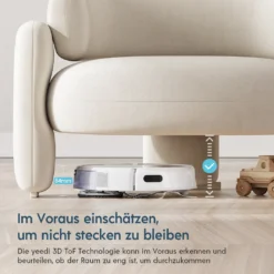 Yeedi Floor 3 Station, Saugroboter Mit Wischfunktion Automatische Mopp-Reinigung, 5100Pa, 3D-Hindernisvermeidung, Perfekt Für Teppich -Haushaltswaren Store 0a8e2dd76705bafb84ee073b9d531c0c