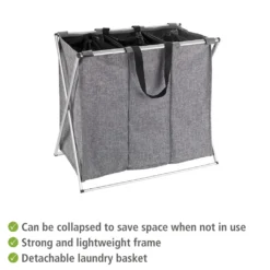 Wenko Wäschesammler Trio Grau Meliert 20 Wenko Wäschesammler Trio Grau Meliert -Haushaltswaren Store 0bd23b24eaaf32b4e1d8321c76869084