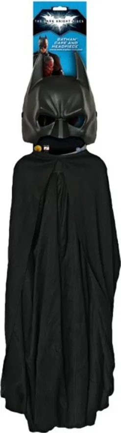 Batman-Kostümset Mit Umhang Und Maske Schwarz