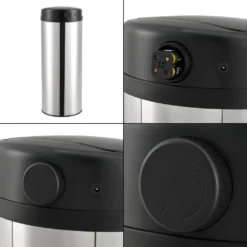 Sensor-Mülleimer 47L Abfalleimer Mit Sensorautomatik Kücheneimer Mit Sensor Edelstahl Silber 11 Sensor-Mülleimer 47L Abfalleimer Mit Sensorautomatik Kücheneimer Mit Sensor Edelstahl Silber -Haushaltswaren Store 0d5c4b628903549544c399358c1046c8