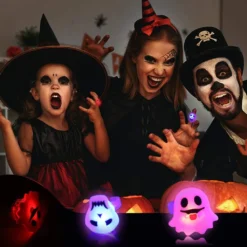 50 Stück Halloween-Partygeschenke Für Kinder, LED-Blinkringe, Leuchtende Halsketten Und Broschen Für Party-Dekorationen, Halloween-Partyzubehör, Kein Süßigkeitenhalloween Leckereien, Goodie-Tütenfüller -Haushaltswaren Store 0d9b8e0a6d2aa8a6e1bf94c087d1c85f
