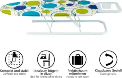 ONVAYA Tischbügelbrett | Mini Bügelbrett | Bügeltisch | Kleines, Platzsparendes Bügelbrett | Punkte Grün -Haushaltswaren Store 0ee23415405f7a6d56e6e258fdba8c71