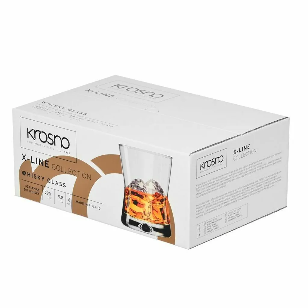 KROSNO X-Line Whiskygläser, 6er-Set, 290 Ml 11 KROSNO X-Line Whiskygläser, 6er-Set, 290 Ml – Bild 9