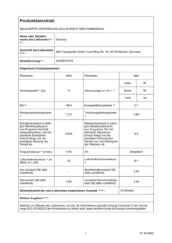 Siemens SX65EX57CE IQ500 Vollintegrierter Geschirrspüler / D / 85 KWh / 2660 L/Jahr / Smart Home Kompatibel Via Home Connect / VarioSpeed Plus / Glas 40° Programm -Haushaltswaren Store 0febdb314feeaf3d5d2f2d7c1259e968