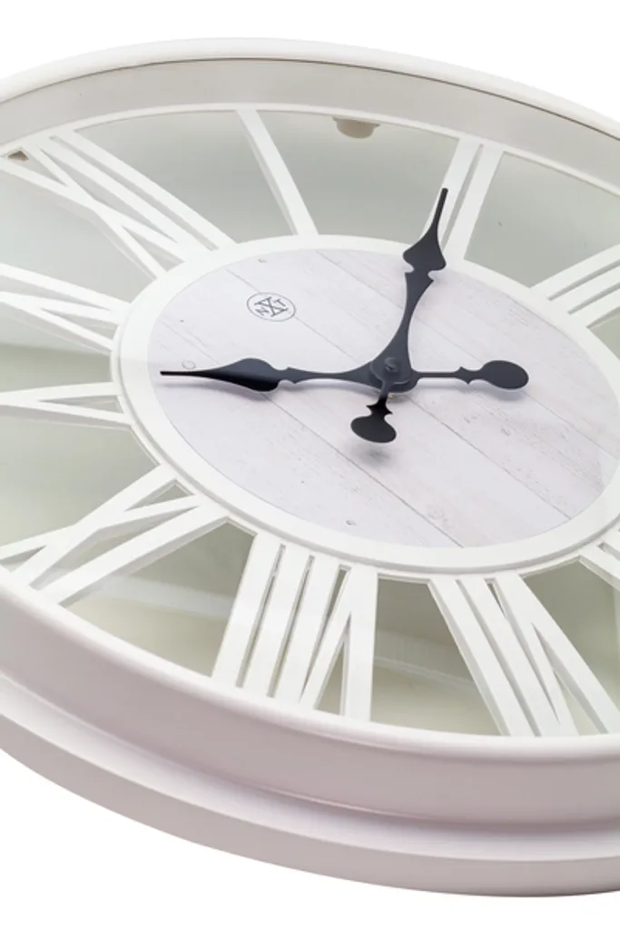 NeXtime 7346WI Wanduhren, Metall, Kunststoff Weiß, Ø 51cm BIG XXL XL Vintage 10 NeXtime 7346WI Wanduhren, Metall, Kunststoff Weiß, Ø 51cm BIG XXL XL Vintage – Bild 8