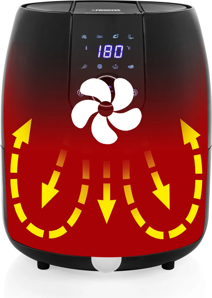 Princess Aerofryer XXL 1700 W 5,2 L Schwarz 16 Princess Aerofryer XXL 1700 W 5,2 L Schwarz – Bild 14