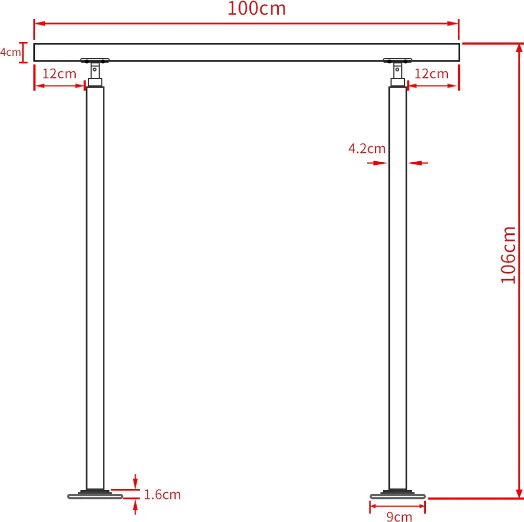 Iropro Treppengeländer Edelstahl Geländer 100cm Ohne Querstäbe Handlauf Balkongeländer Für Innen Außen 7 Iropro Treppengeländer Edelstahl Geländer 100cm Ohne Querstäbe Handlauf Balkongeländer Für Innen Außen – Bild 5