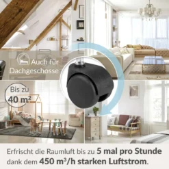 Blaupunkt Klimagerät ARRIFANA 1414L, Mobile Klimaanlage Für Zuhause, Büro Oder Wohnwagen, Wohnmobil [Energieklasse A/A+]. 14000 BTU (4 KW) -Haushaltswaren Store 124b222a18f4abc4327c4a26df411e14