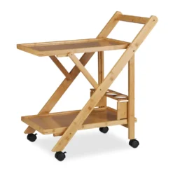 Relaxdays Küchenwagen Bambus Mit 2 Ablagen -Haushaltswaren Store 1276c765dcae72cdaae121c05f80dcca