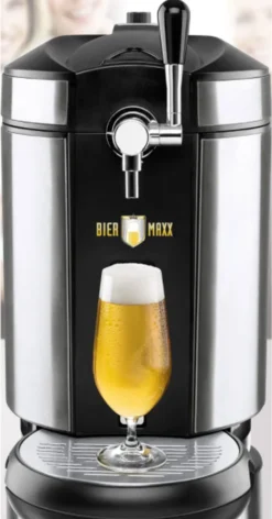 Biermaxx 05581 Bierzapfanlage Mit 3x CO2 Kapseln Und Kühlung ; Maße Ca.: 41,5 X 28 X 42 Cm -Haushaltswaren Store 12b009b5595548a82a175cc040f857da