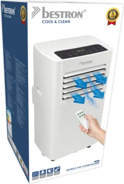 Bestron Mobile Klimaanlage, Klimagerät Für Räume Bis 24m², Kühlleistung 1,4 KW Mit Umweltfreundlichem Kühlmittel, 5.000BTU/h, Farbe: Weiß 9 Bestron Mobile Klimaanlage, Klimagerät Für Räume Bis 24m², Kühlleistung 1,4 KW Mit Umweltfreundlichem Kühlmittel, 5.000BTU/h, Farbe: Weiß -Haushaltswaren Store 12b5620e3c4693bd192be28f46feaf4c