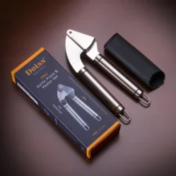 Deiss PRO Knoblauchpresse Und Silikon-Knoblauchschäler-Set - Bestes Werkzeug Zum Sekundenschnellen Zerkleinern Von Knoblauch Und Ingwer - Rostfreier Edelstahl Und Extrem Leicht Zu Reinigen - Spülmaschinenfest -Haushaltswaren Store 1319a6cd2e948d8d9cdf17e05a348108