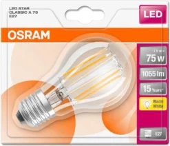 Osram LED Filament Leuchtmittel Retrofit Birnenform 8W = 75W E27 Klar Warmweiß 2700K FS -Haushaltswaren Store 13cd3f803ee0d85a1a91fbff6fc226c7