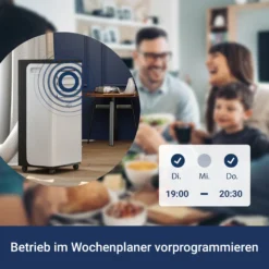 SUNTEC Mobiles Lokales Klimagerät CoolFixx 2.6 Eco R290 | Für Räume Bis 80 M3 (34 M2) | Inkl. Abluftschlauch | Kühler Und Entfeuchter Mit ökologischem Kühlmittel R290 | 9.000 BTU/h, EEK A -Haushaltswaren Store 142dc676a0a6e87a22e893ba69fc2209