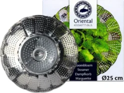 Edelstahl Dampfgareinsatz Dampfkorb, Ø 25cm Durchmesser, Dämpfeinsatz Dampfgarer Dampfgareinsatz Dünsteinsatz