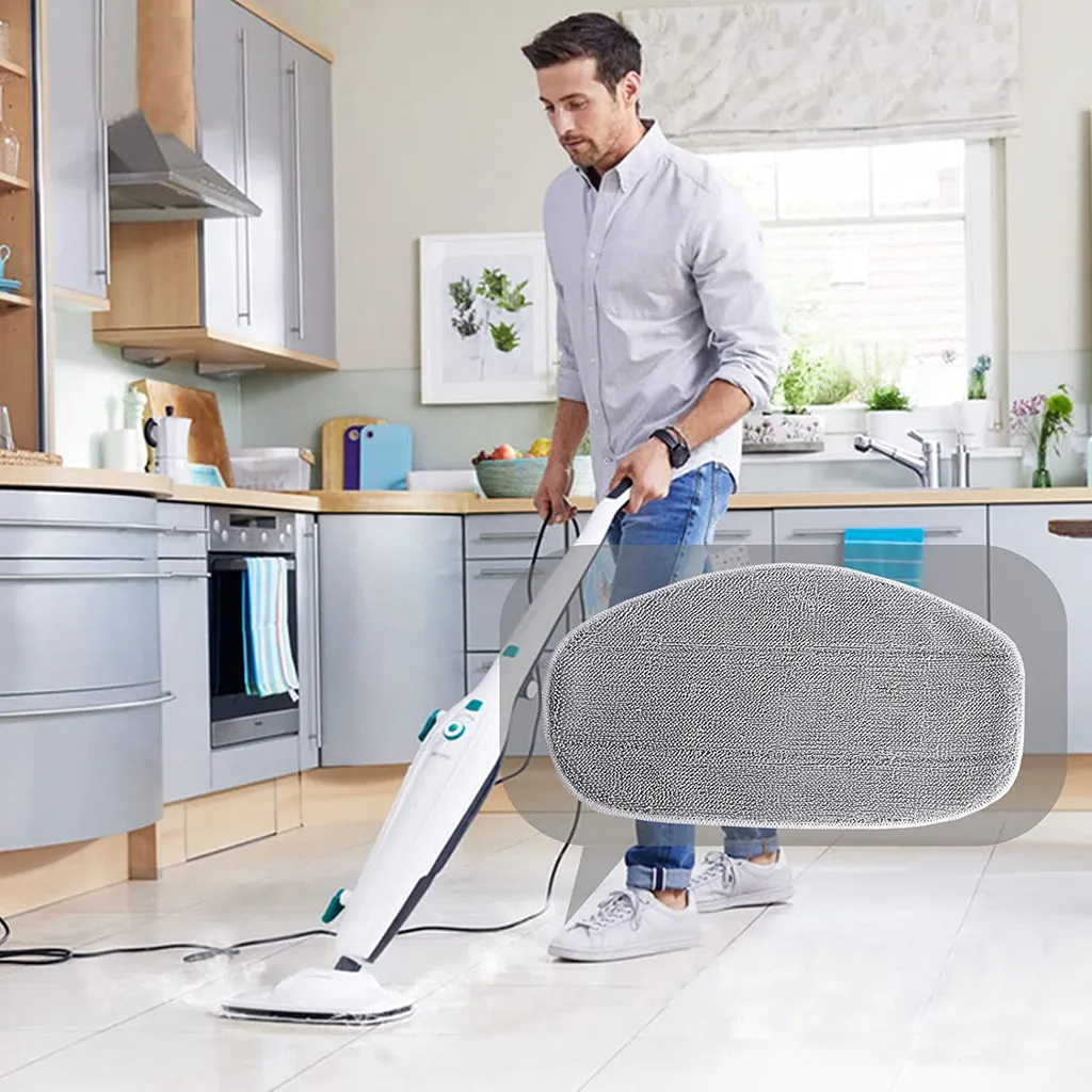 5 Ersatzpads Für Dampfreiniger , Dampfbesen Wischbezug Für Eine Porentiefe Reinigung, Dampfmop Ersatz Mit Klettunterseite 6 5 Ersatzpads Für Dampfreiniger , Dampfbesen Wischbezug Für Eine Porentiefe Reinigung, Dampfmop Ersatz Mit Klettunterseite – Bild 4