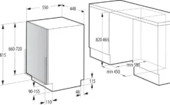 Gorenje GV 520 E 10 EB, Voll Integriert, Slimline (45 Cm), Schwarz, 11 Maßgedecke, 47 DB, Eco 45 ºC, Intensive 60 ºC, Schnell, Spülen, Standard 60 °C -Haushaltswaren Store 163da404a590b7be7456da440a28614e