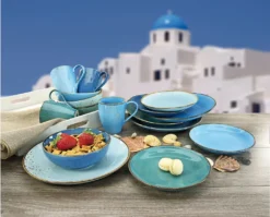 CreaTable 20157 Kombiservice Nature Collection Aqua Für 4 Personen, Steinzeug, Aqua (1 Set, 16-teilig) -Haushaltswaren Store 185227d3b8144a3fe47dea06633aab2d