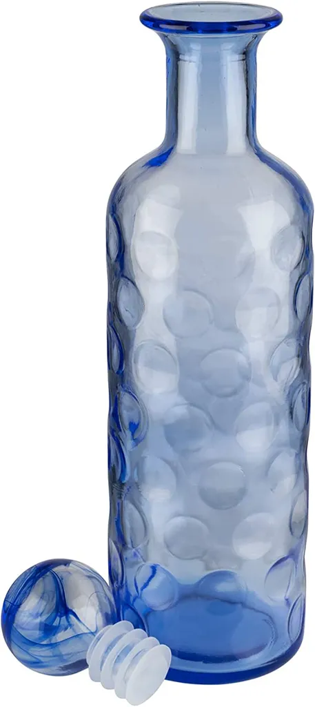 APS Glaskaraffe -ICEBLUE- /// Ø 8 Cm, H: 30 Cm, 0,8 Liter /// Glas, Blau, Silikon /// 10723 4 APS Glaskaraffe -ICEBLUE- /// Ø 8 Cm, H: 30 Cm, 0,8 Liter /// Glas, Blau, Silikon /// 10723 – Bild 2