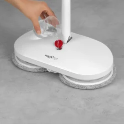 MAXXMEE Akku-Rotationsmopp - Rotierende Mikrofaserpads - Weiß Bodenwischer Akku Spray Mopp Spraymop Set Sprühwischer Tank Rotation Wischmopp -Haushaltswaren Store 1923ef1b043890931467e19e4d7b34e9