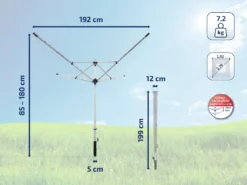 Leifheit Wäscheschirm LinoLift 600 QuickStart -Haushaltswaren Store 19f901cff14c70c8ba1450bba52b7df3