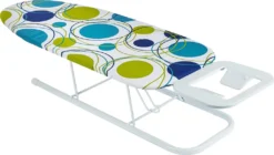 ONVAYA Tischbügelbrett | Mini Bügelbrett | Bügeltisch | Kleines, Platzsparendes Bügelbrett | Punkte Grün